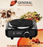 Plaque de cuisson - 1 feu électrique - 500W - Noir - 16x14 cm – Image 2